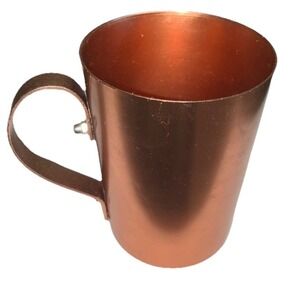 Copper-Tone Metal Mug with Handle